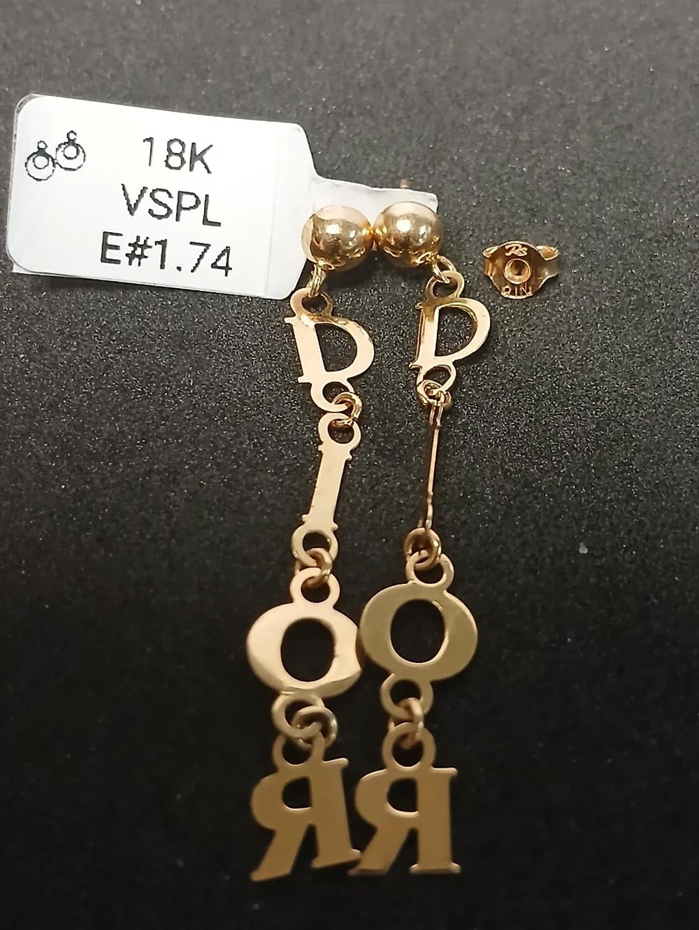 18K Saudi Gold Earring